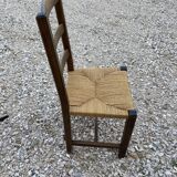 8 rustic straw chairs