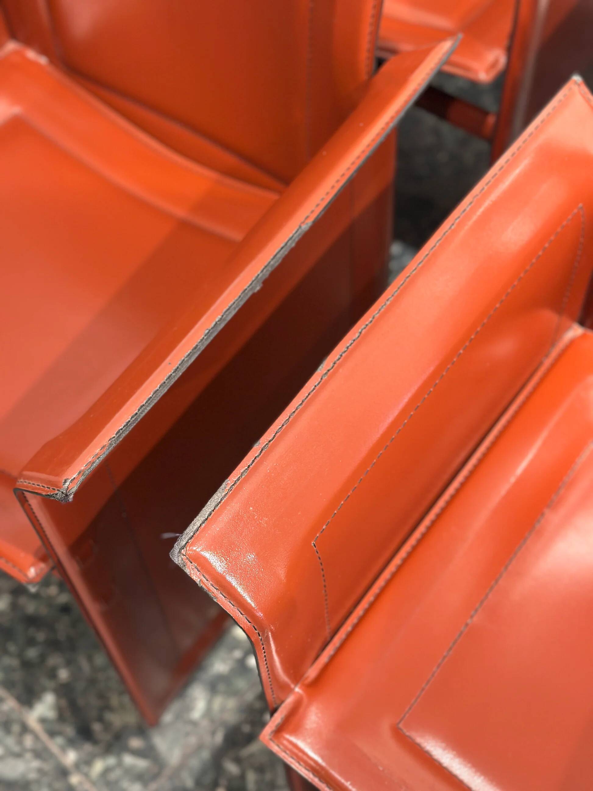 Set of 6 original “Korium” chairs by Tito Agnoli