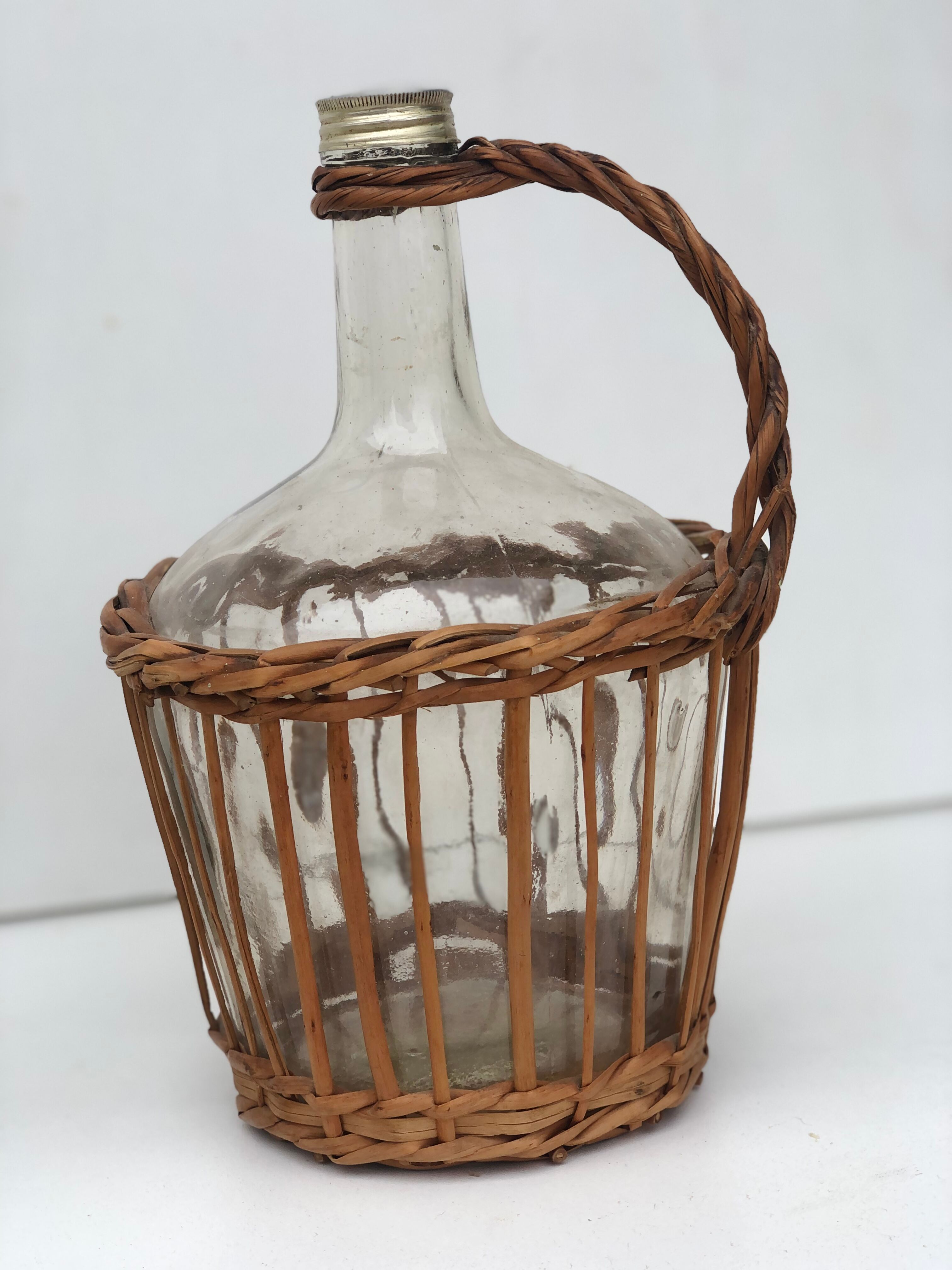 Dama jeanne dressed wicker