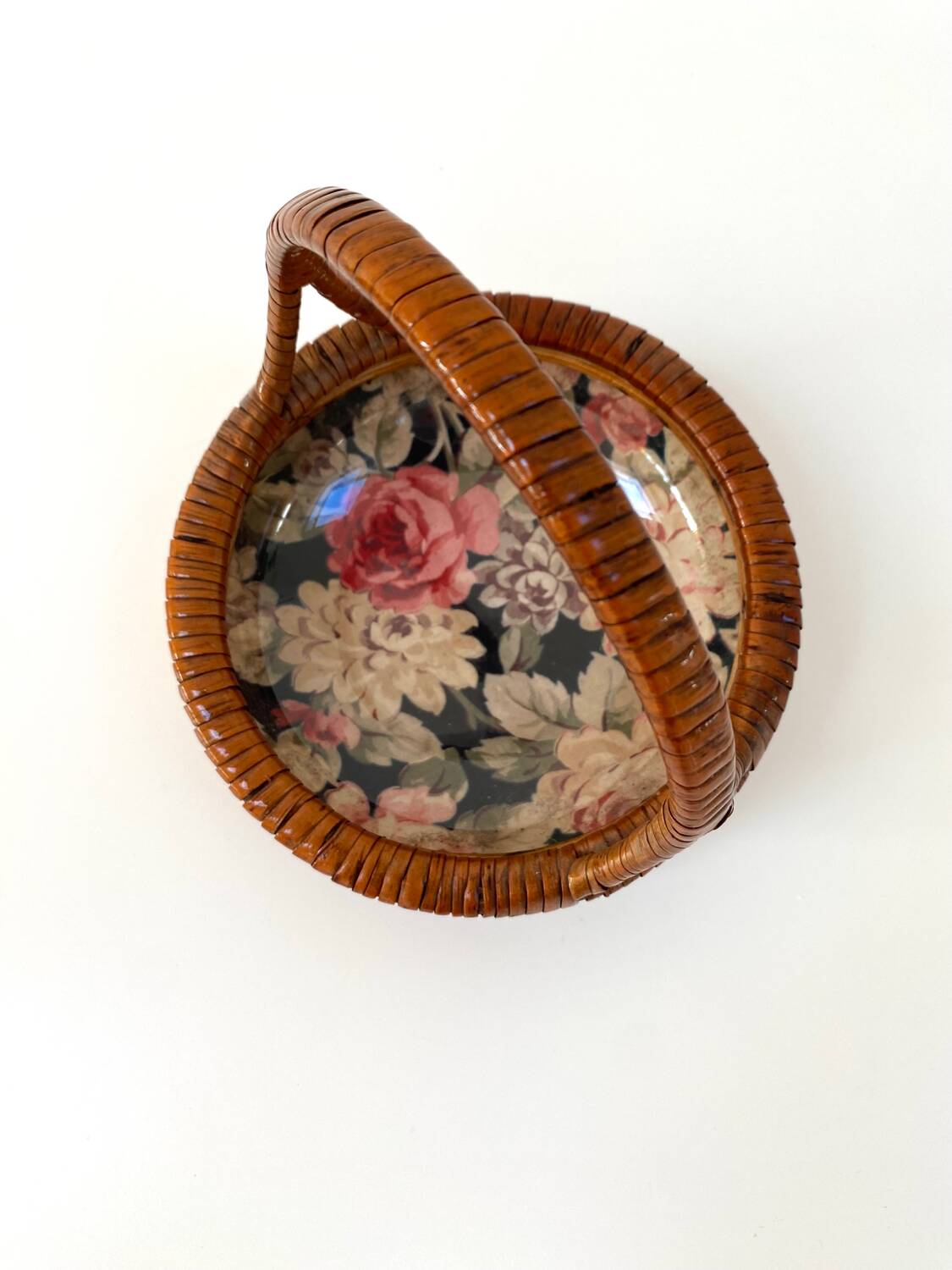 Rattan storage basket from the 50s/60s