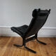 Vintage Scandinavian leather armchair Siesta Ingmar Relling 1970
