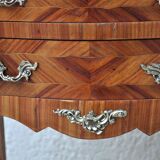 Bedside Louis XV marquetry marble