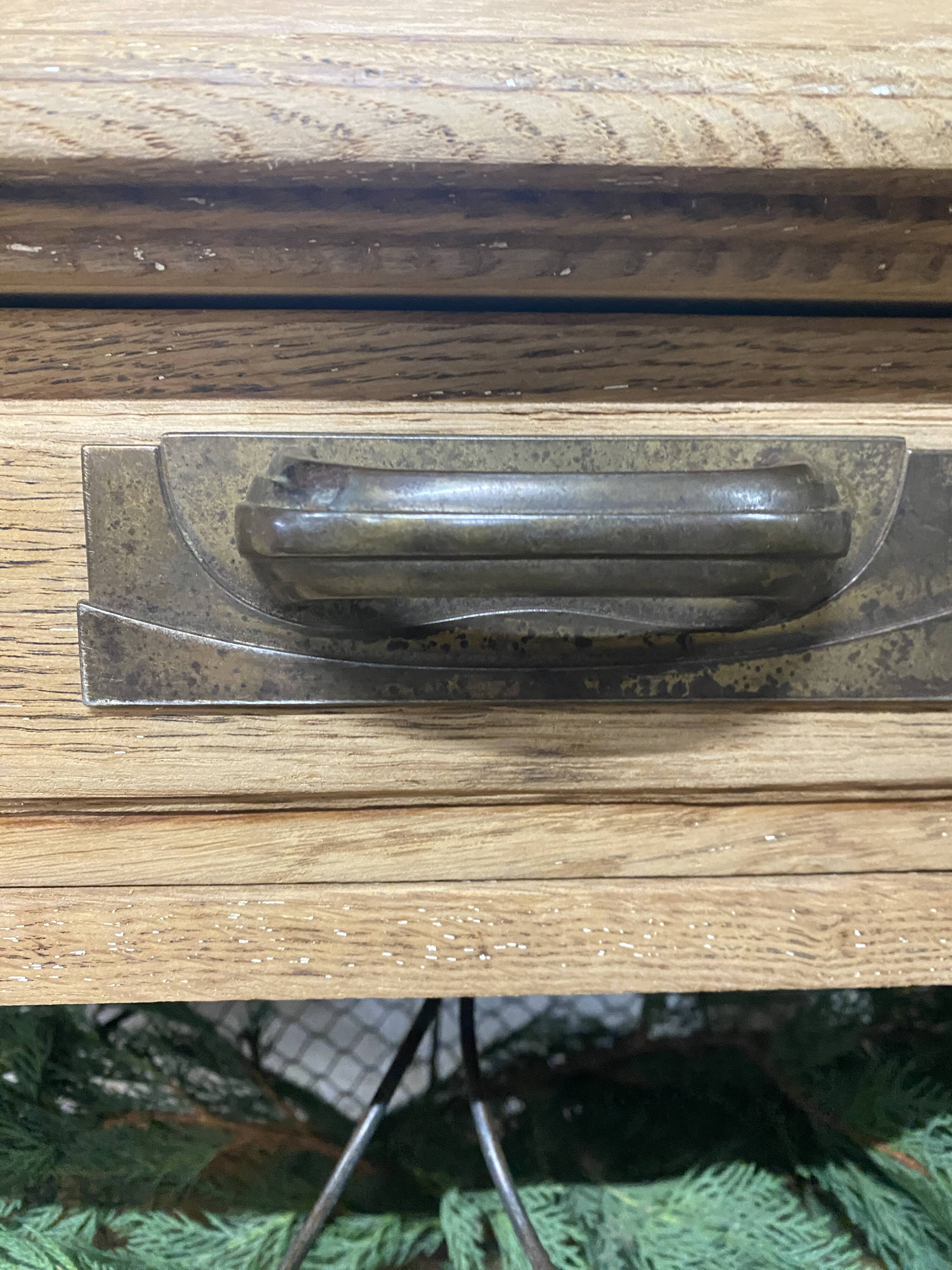 Art Deco console with bevelled mirror