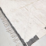 Moroccan Berber carpet m'rirt ecru diamonds engraved 3x212m