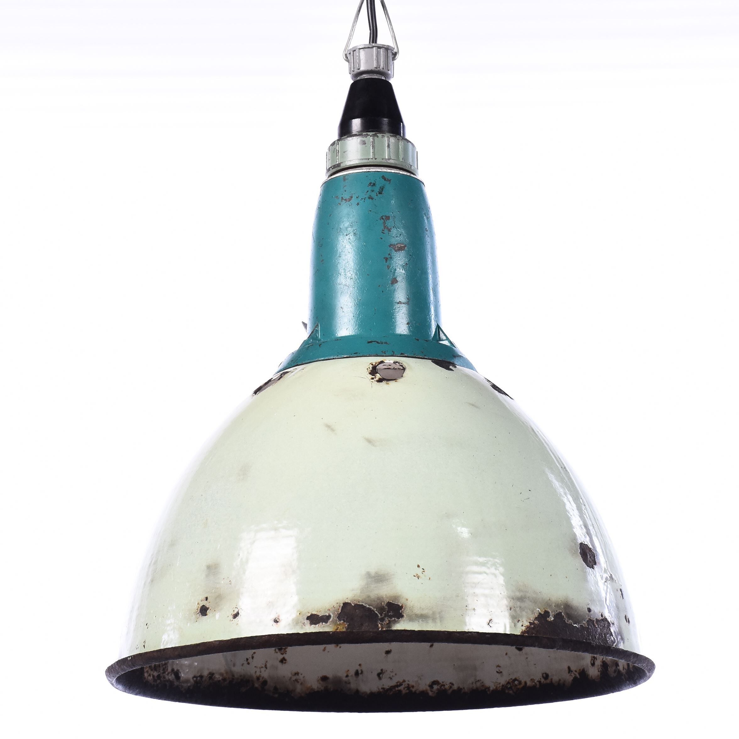 Enamel pendant lamp green