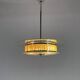 1940s Rare Italian Chrome & Glass  Chandelier, Restored