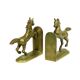 Brass prancing horses bookends figurines vintage copper 1970s