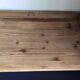 Large shelf drawers wood fir / metal 67 x 200 cm
