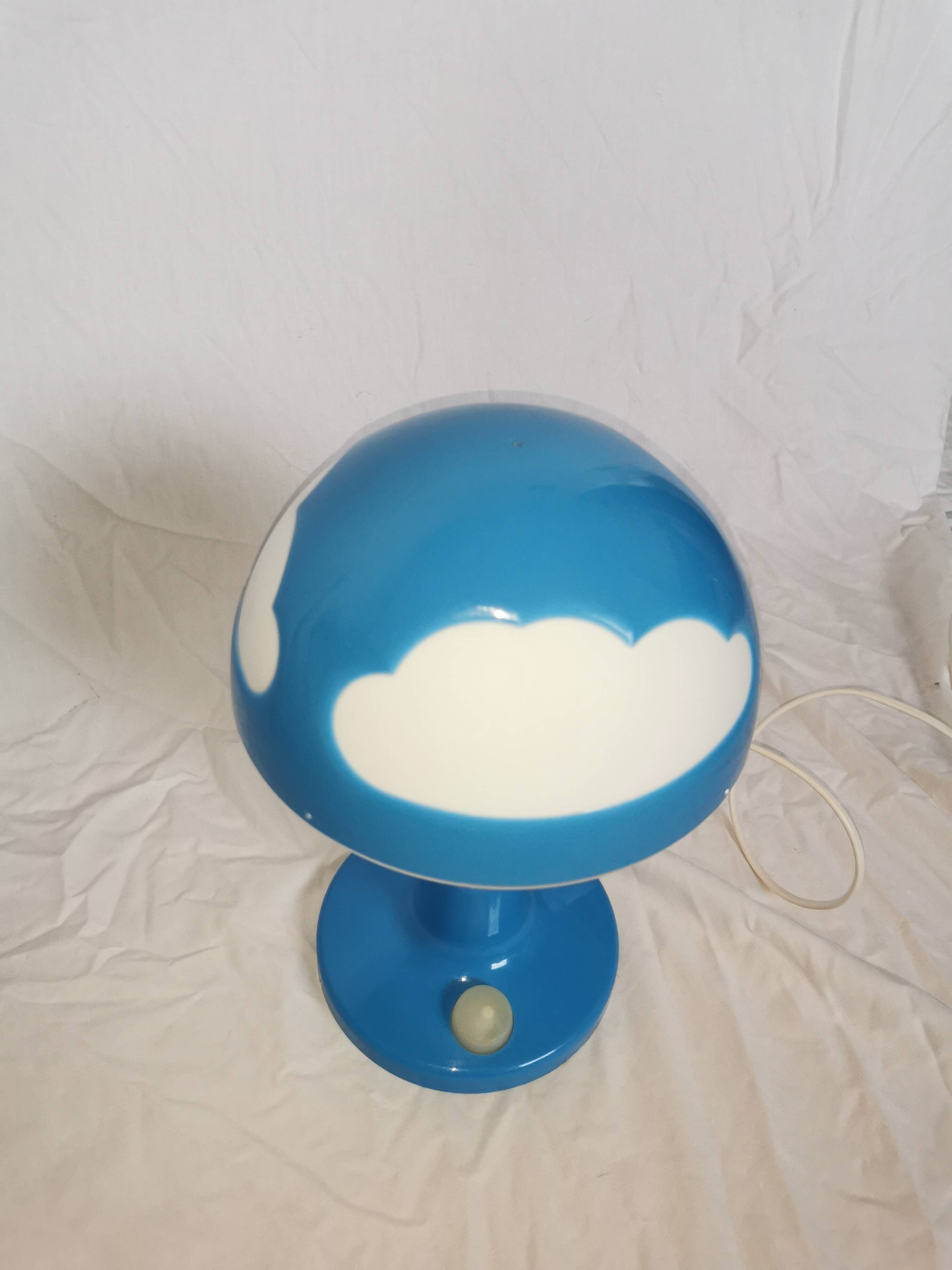 Mushroom lamp, Skojig blue cloud, design Henrik Preutz for Ikea, 1990