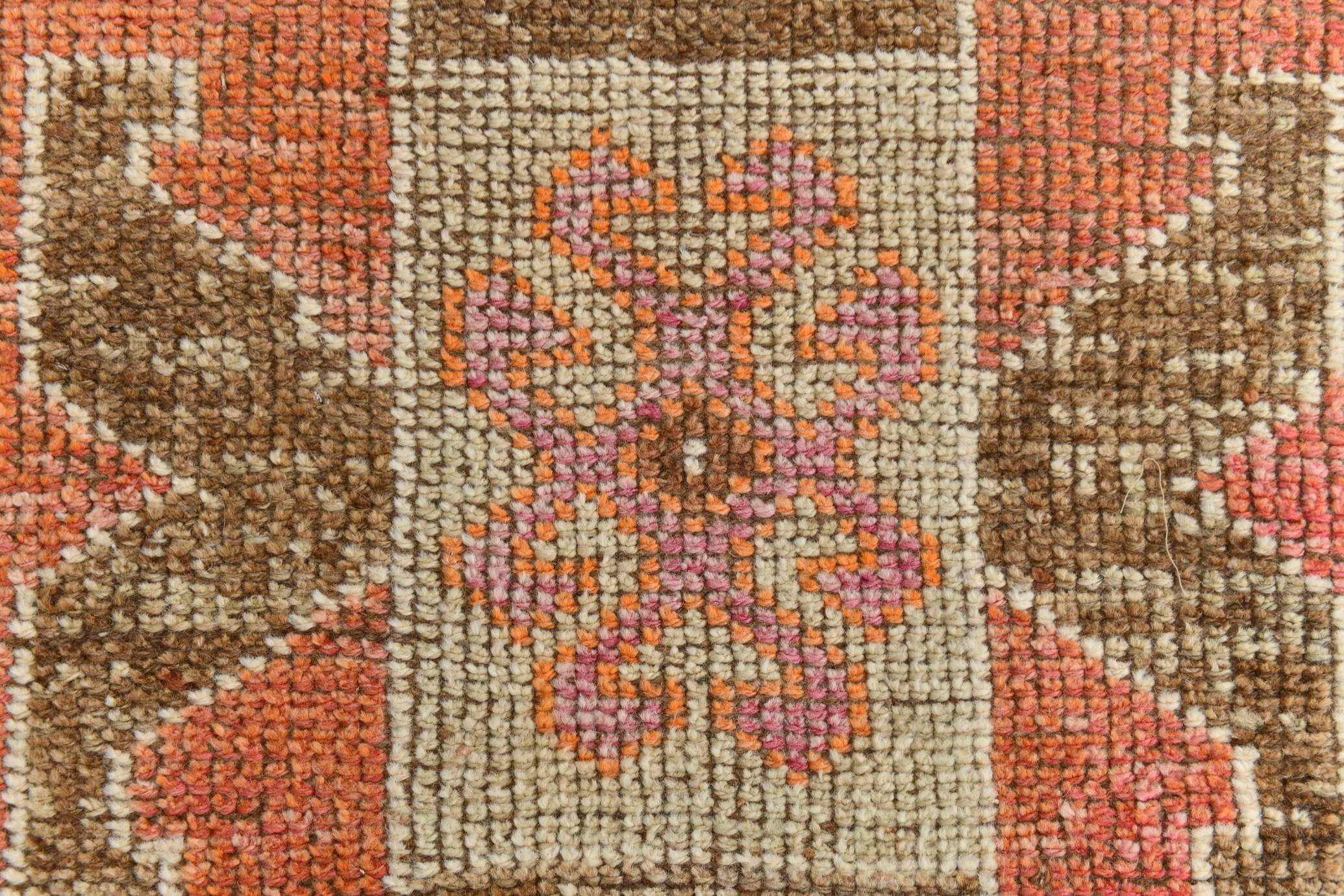 3x11 Colorful Turkish Vintage Runner Rug, 92x328Cm