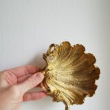 Shell shaped gilded bronze trinket tray small bowl