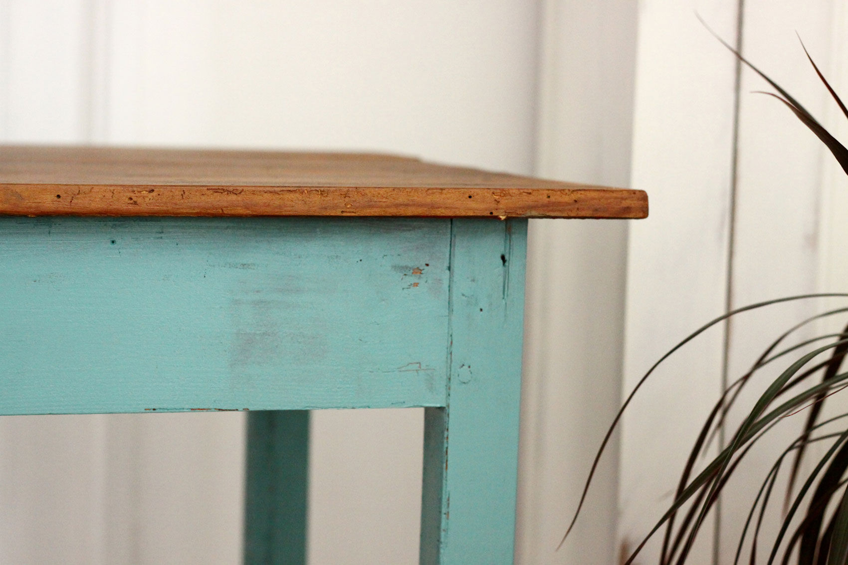 Patinoed wooden table