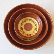Set of 3 glazed earthenware ramekins