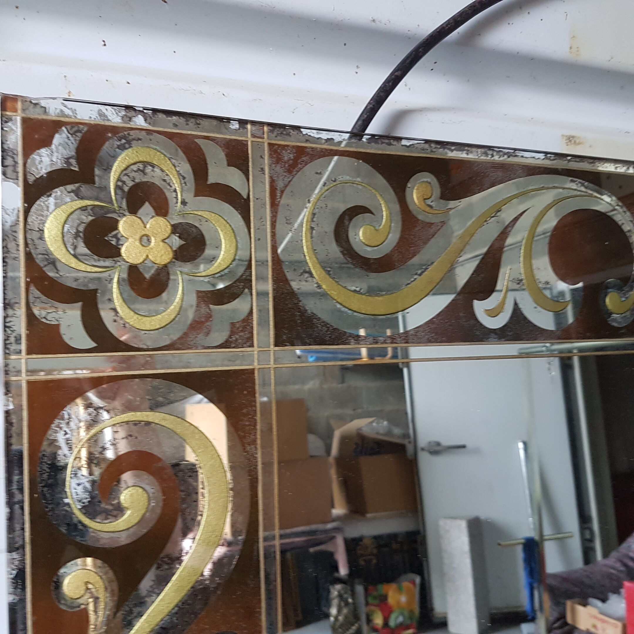 Polychrome Golden Mirror