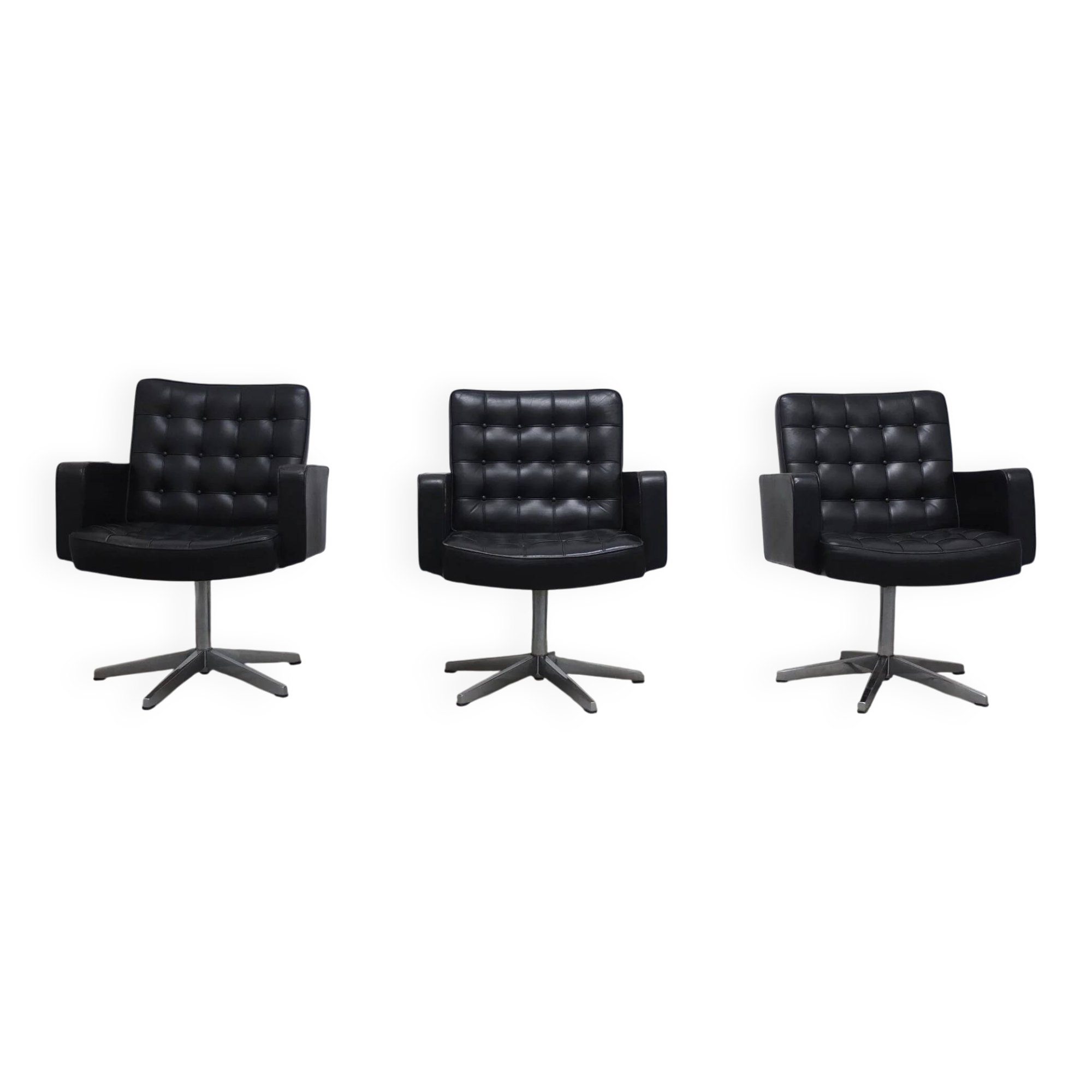 Set of 3 Executive Chairs by Vincent Cafiero for Knoll International, 1960s