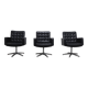 Set of 3 Executive Chairs by Vincent Cafiero for Knoll International, 1960s