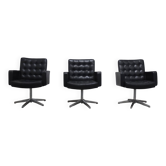 Set of 3 Executive Chairs by Vincent Cafiero for Knoll International, 1960s