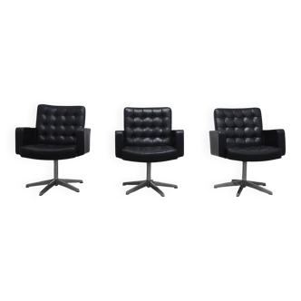 Set of 3 Executive Chairs by Vincent Cafiero for Knoll International, 1960s