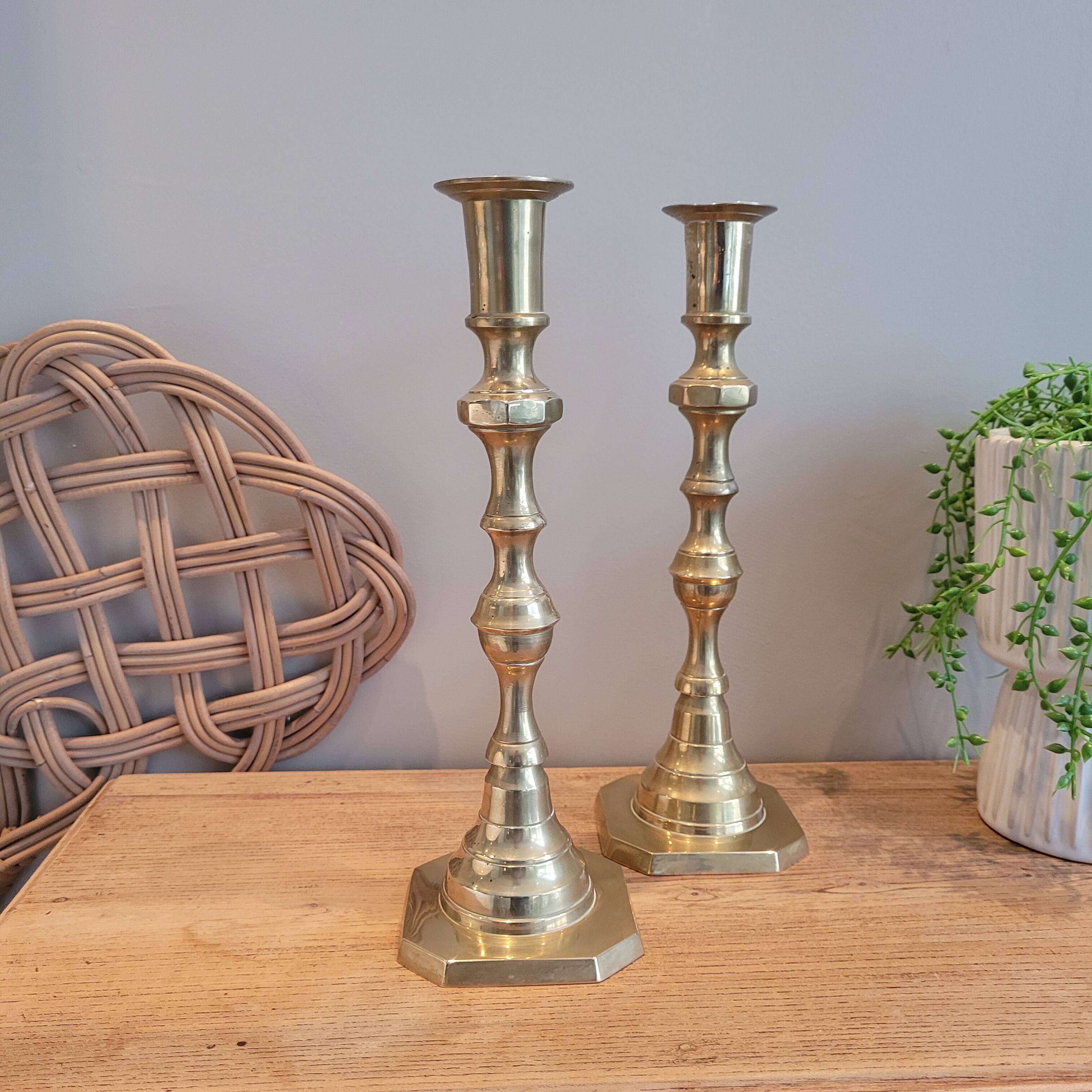 La Redoute x Selency pair of brass candle holders 17