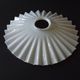 French Vintage 1930s Art Deco White Opaline Glass Pleated Lamp Shade