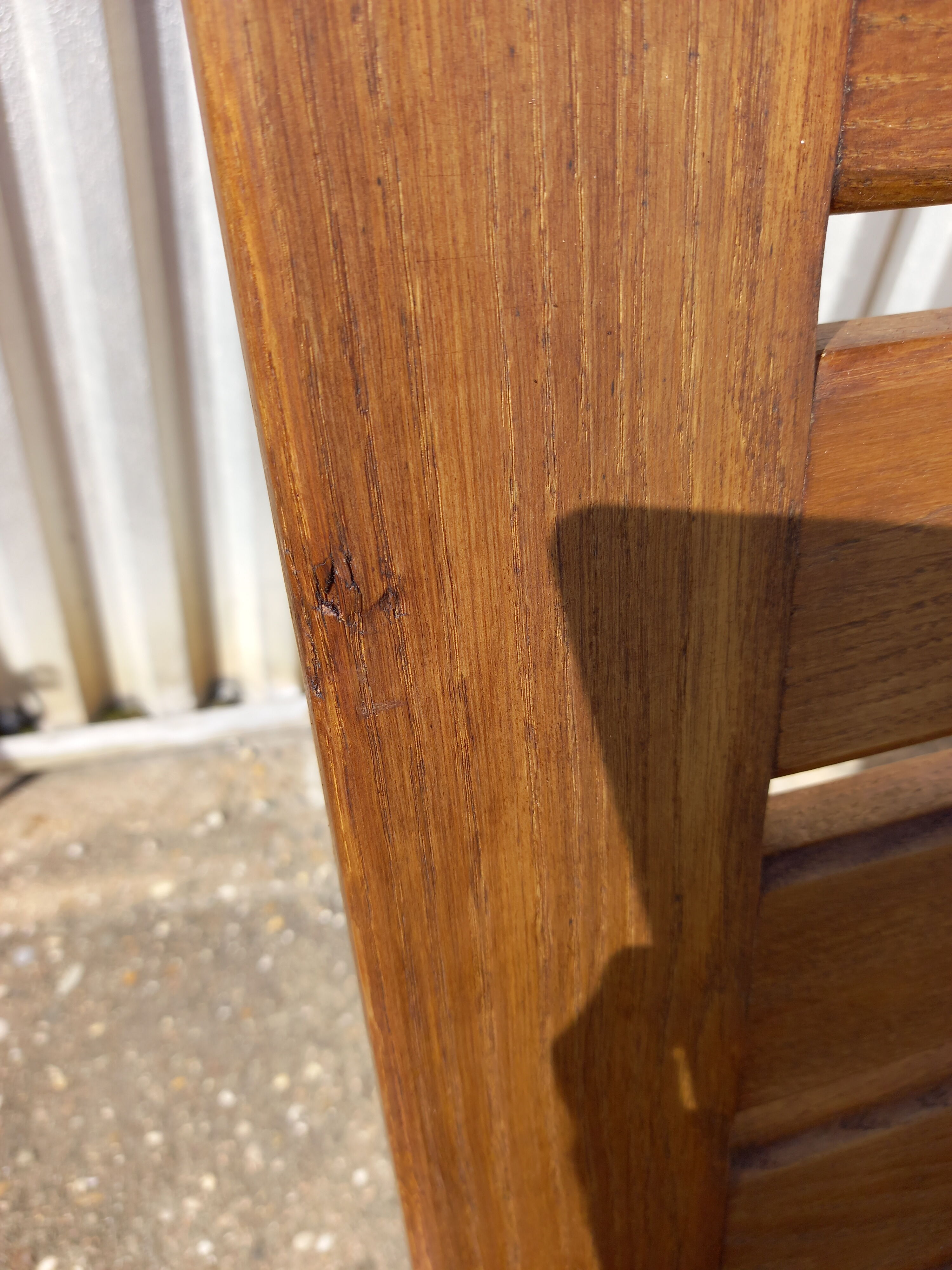 Scandinavian style oak bench in the 60s