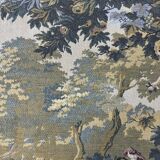 Decorative Aubusson tapestry, pastoral scene with putti.