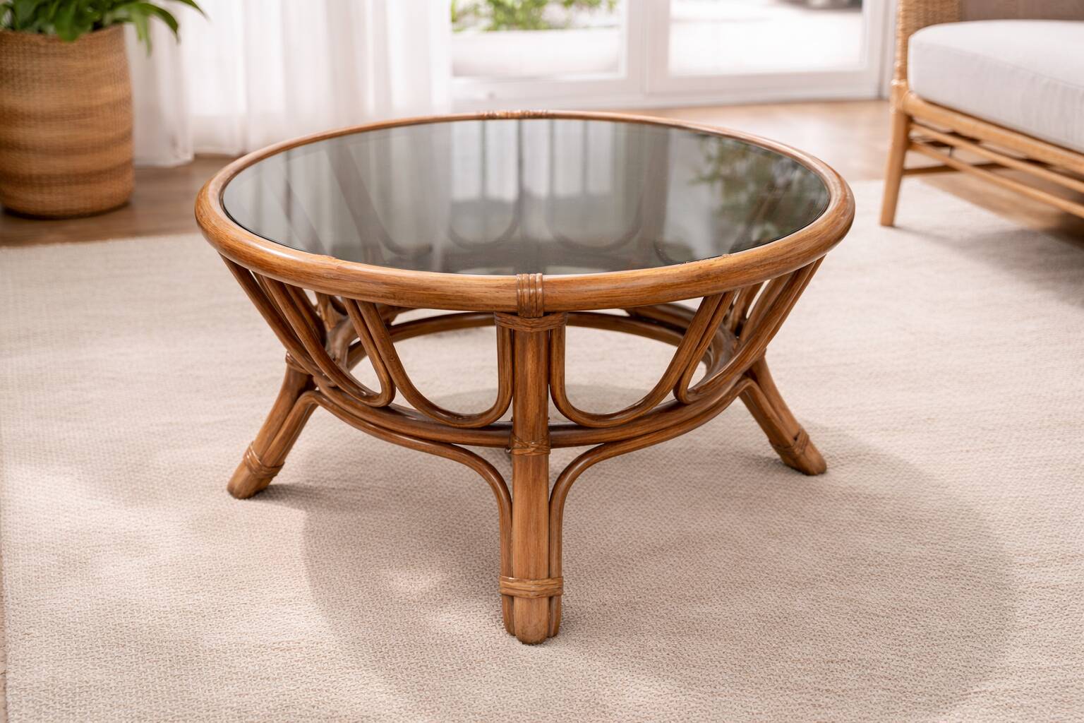 Rattan coffee table