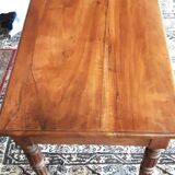 Bureau rustique plat ancienne table de ferme XIXèm en noyer