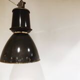 Large industrial enamel lamps, 1950s - vintage industrial ceiling light