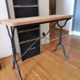 Wood and wrought iron console