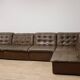 Vintage modular patchwork leather sofa, 1970s