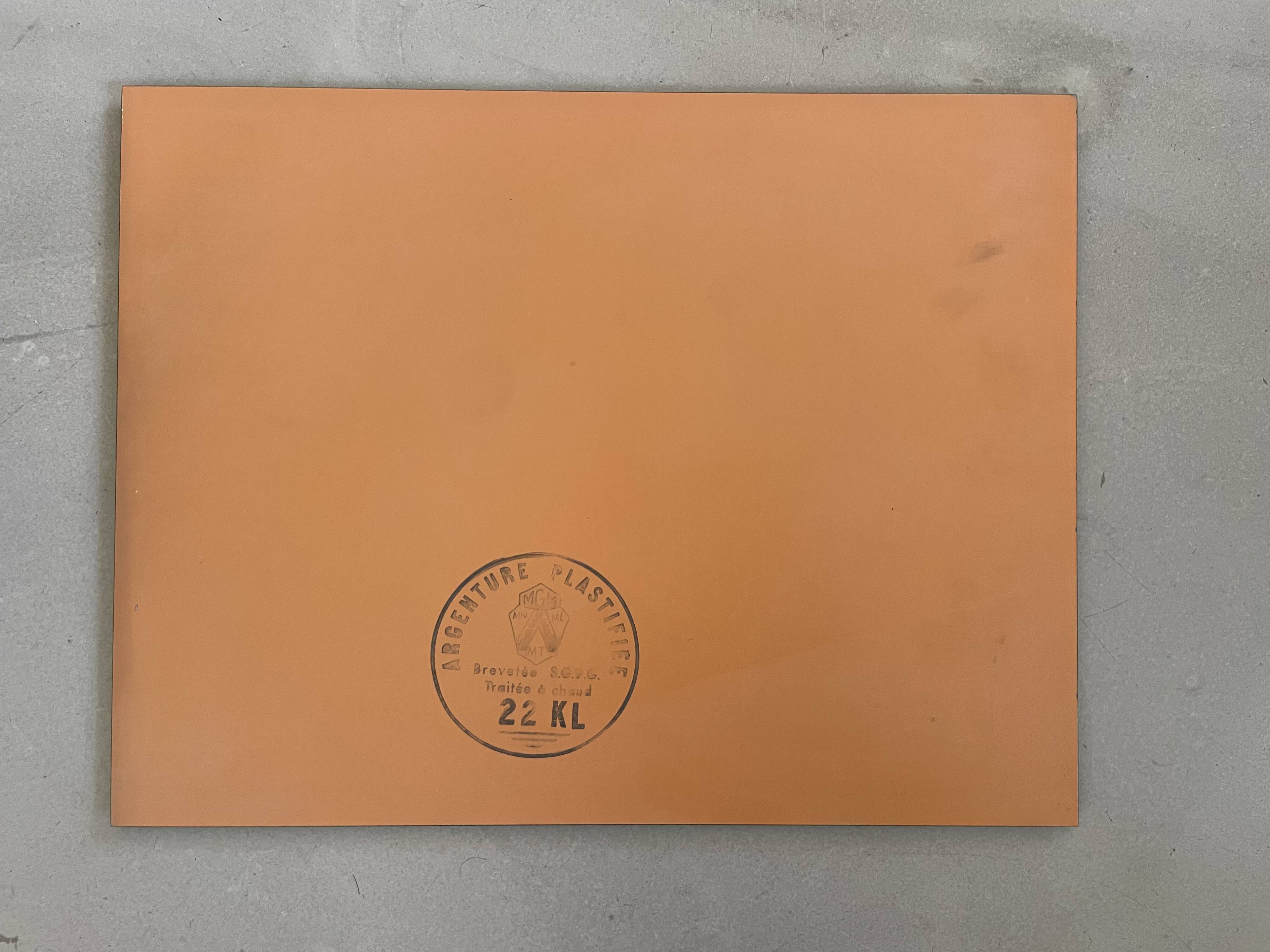 Set of 2 antique beveled mirrors 30x40cm