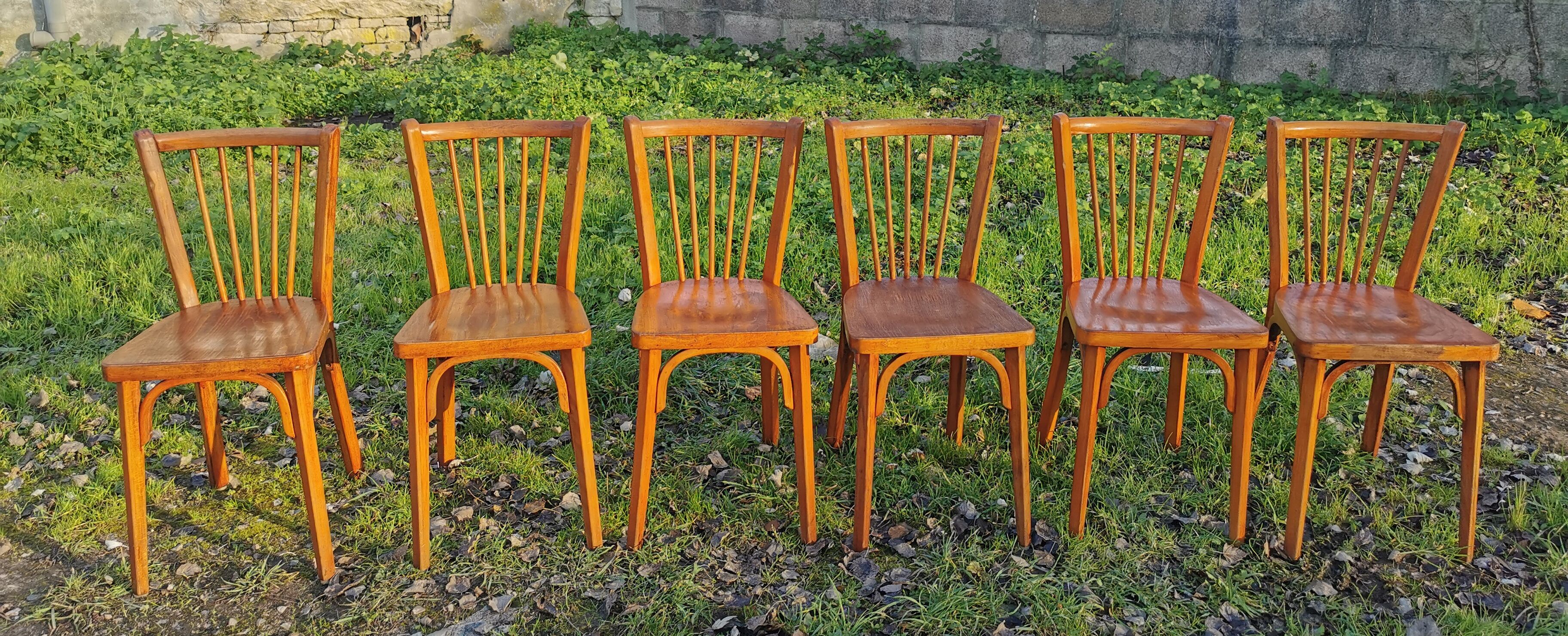 Series of 6 Baumann chairs