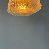 Vintage 30s flush mount glass ceiling lamp