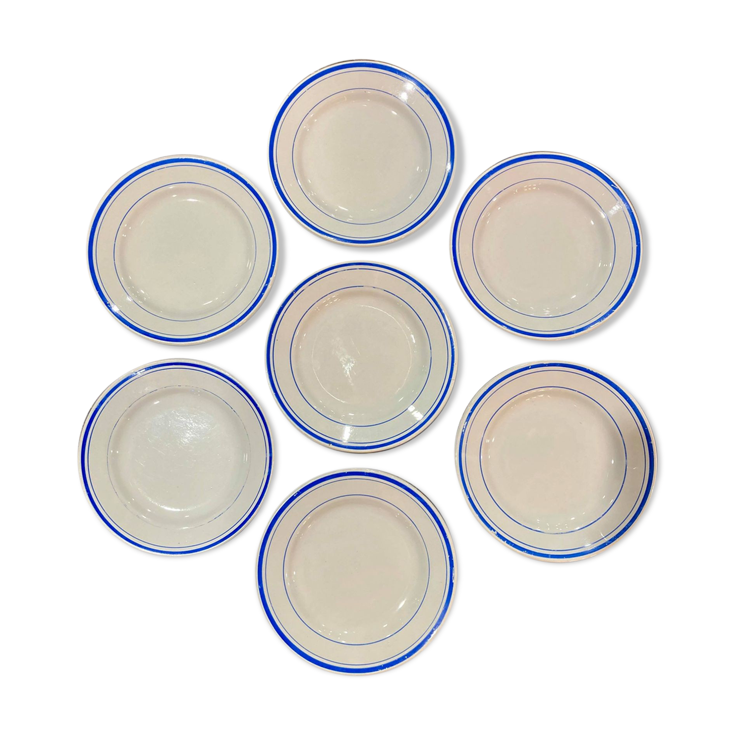 Lot 7 plates Mill of Wolves - Blue Edising Hamage