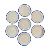 Lot 7 plates Mill of Wolves - Blue Edising Hamage