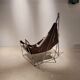 Vintage armchair and its ottoman model David by Odile Mir for Prisunic, 1972