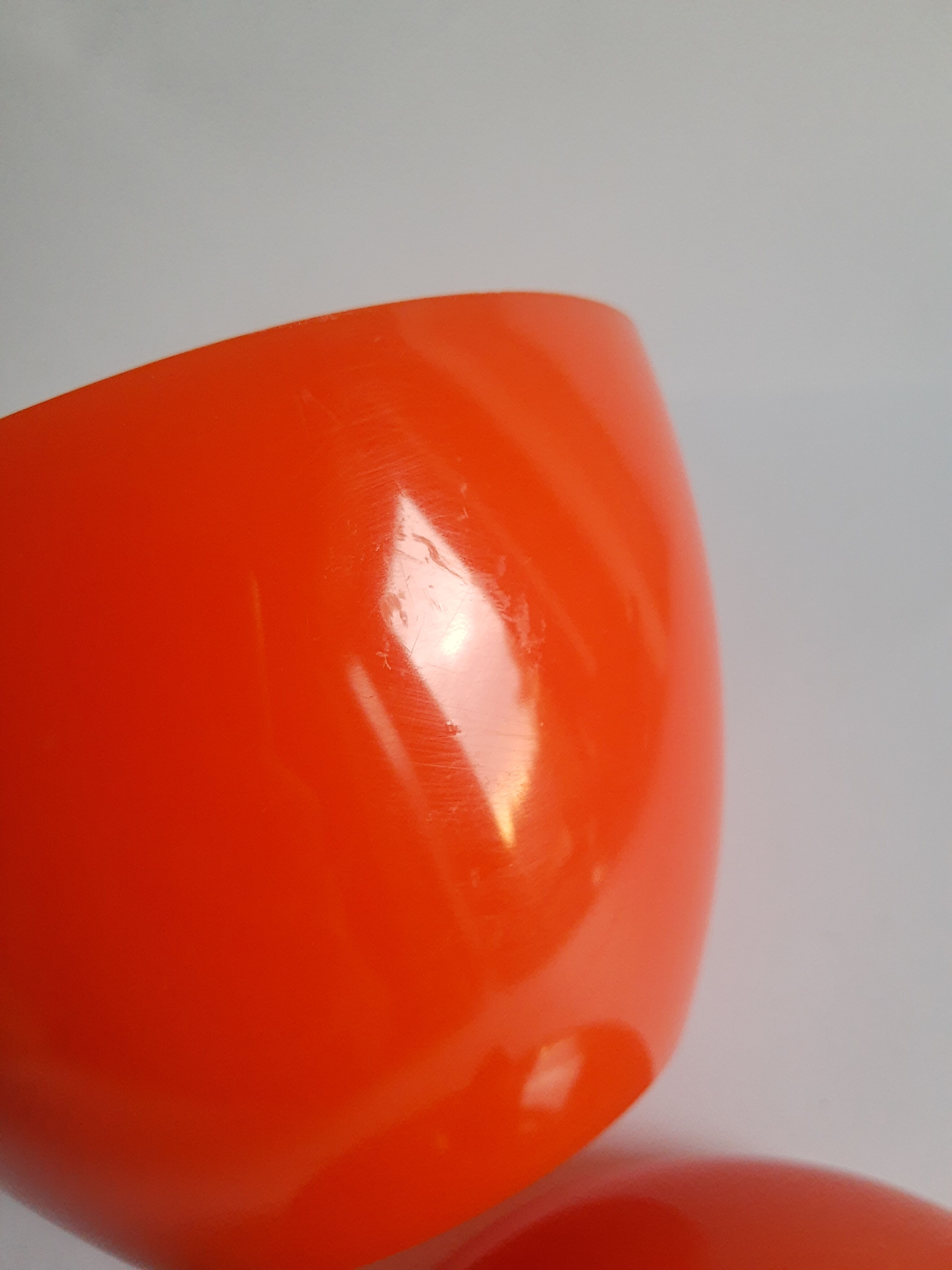 Vintage seventies orange ice bucket