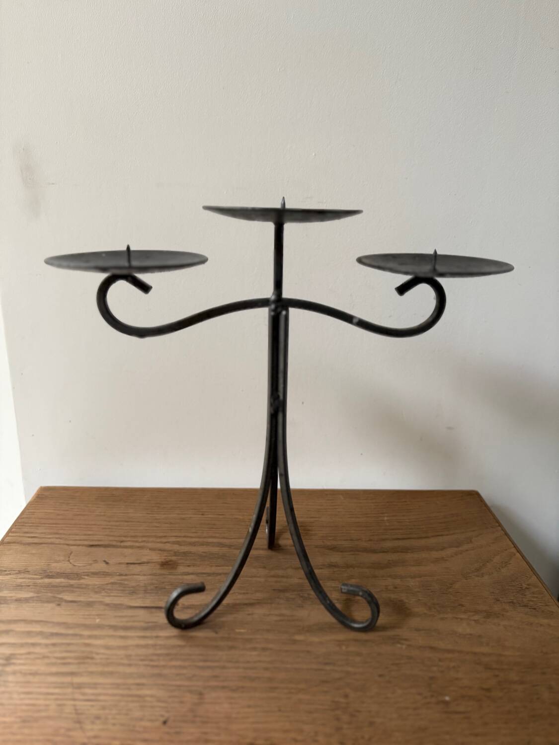 Vintage wrought iron candlestick