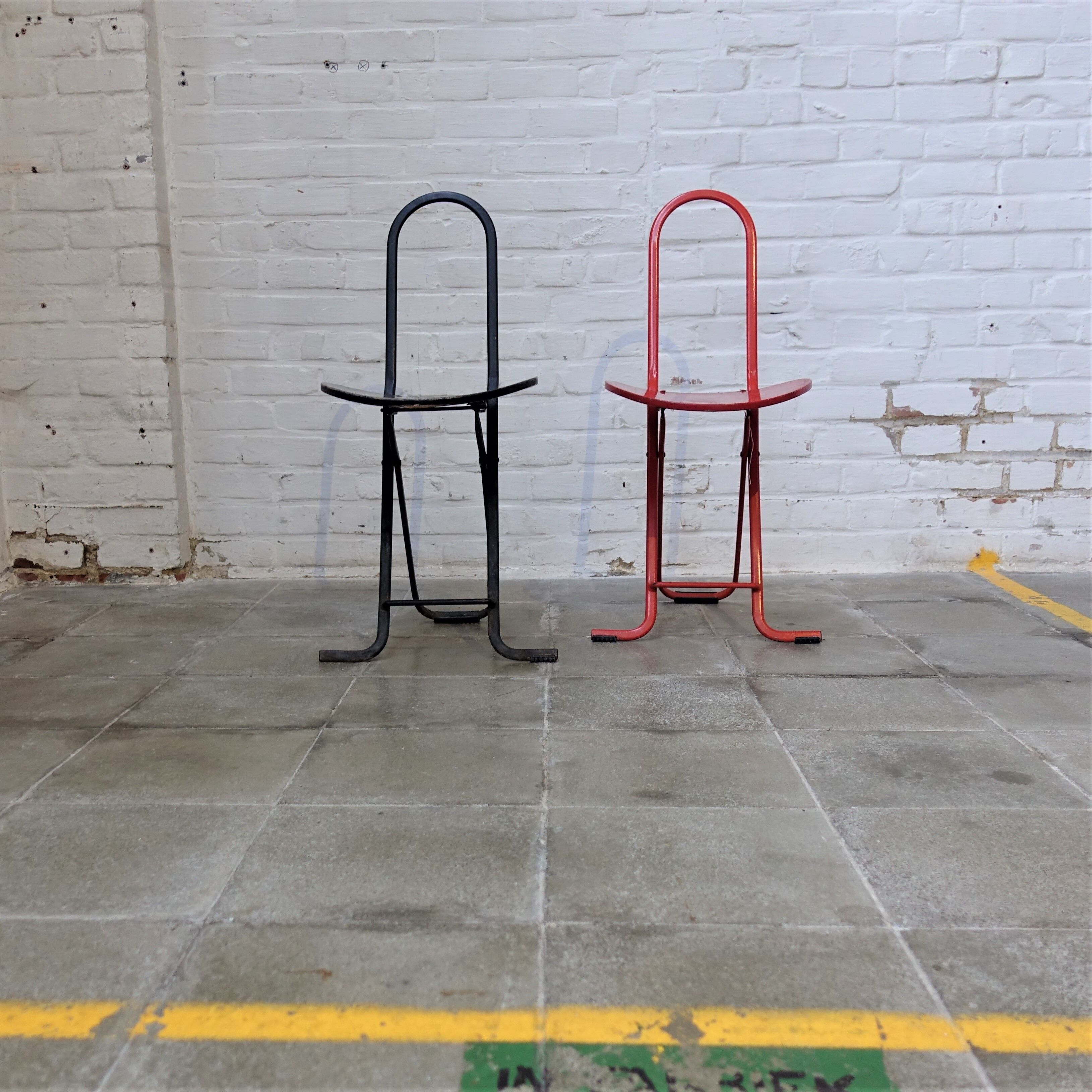 Set of 2 folding chairs by Gastone Rinaldi for Thema