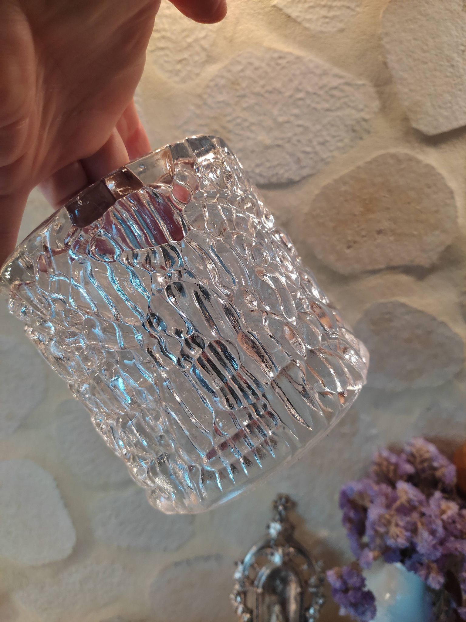 Tulipe en verre moulé