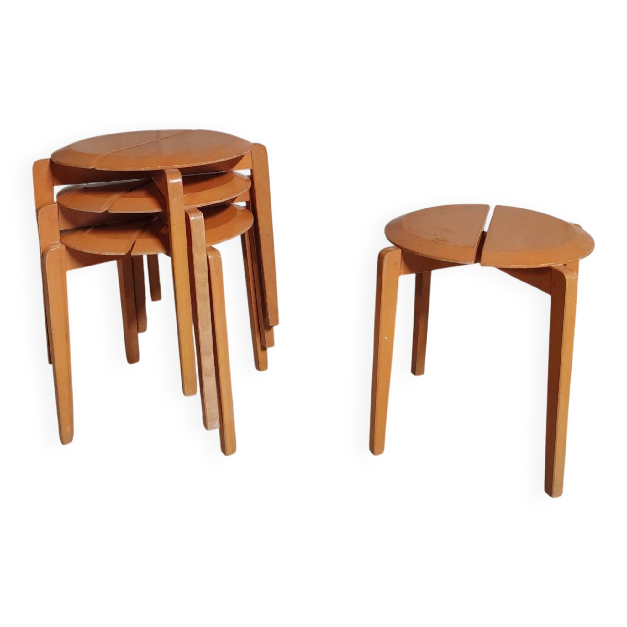 4 Scandinavian stools