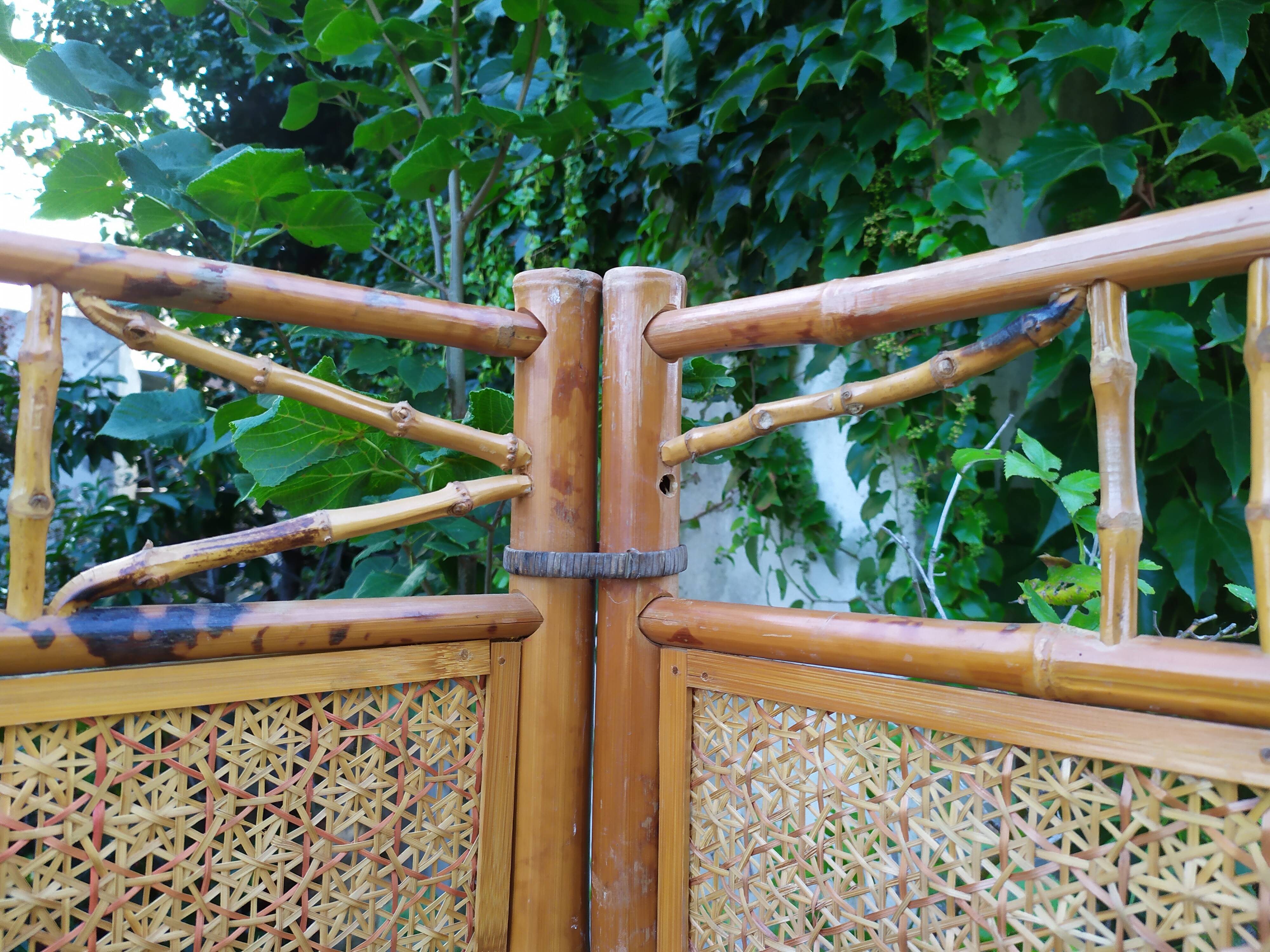Bamboo screen and rattan 70s