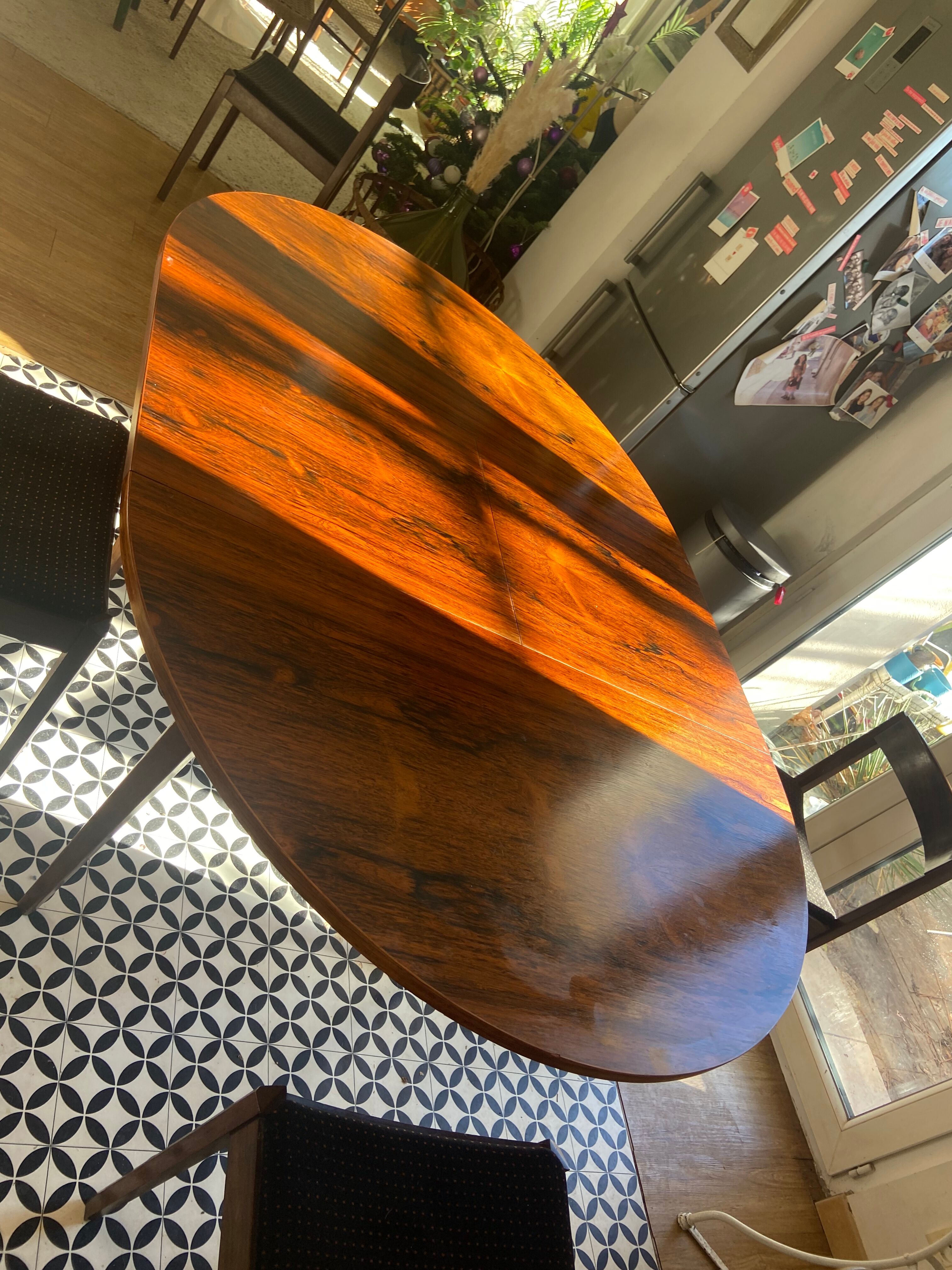 Vintage rosewood table and chair set