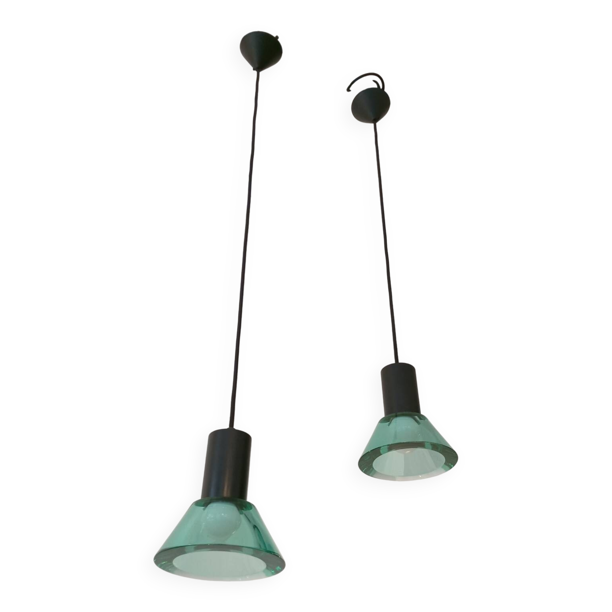 Designer pendant lights by Flavio Poli published by Seguso Murano Italy