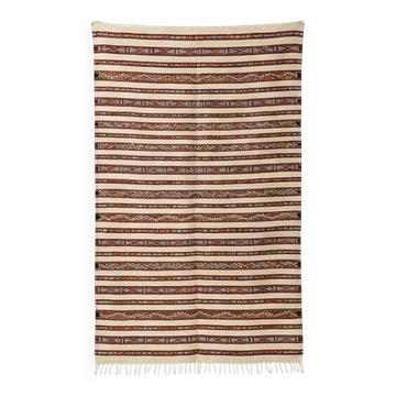 Tapis Kilim marocain à motifs bohèmes