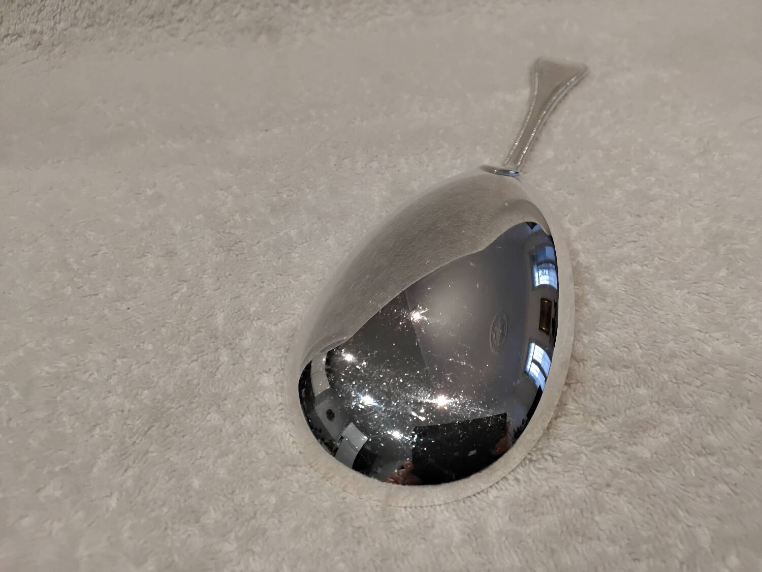 Christofle silver plated rice serving shovel, pearl model