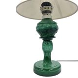 Malachite glass table lamp, Czechoslovakia, 1960s | Vintage MCM