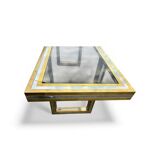 Large brass and glass console by Roméo Rega Italy circa 1970 - L