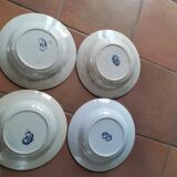 Set of 4 vintage iron earth plates Badonvillier ripe model